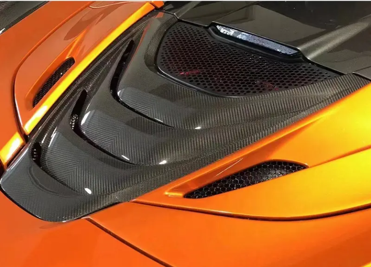 mclaren 720s carbon fiber engine cover diagonal